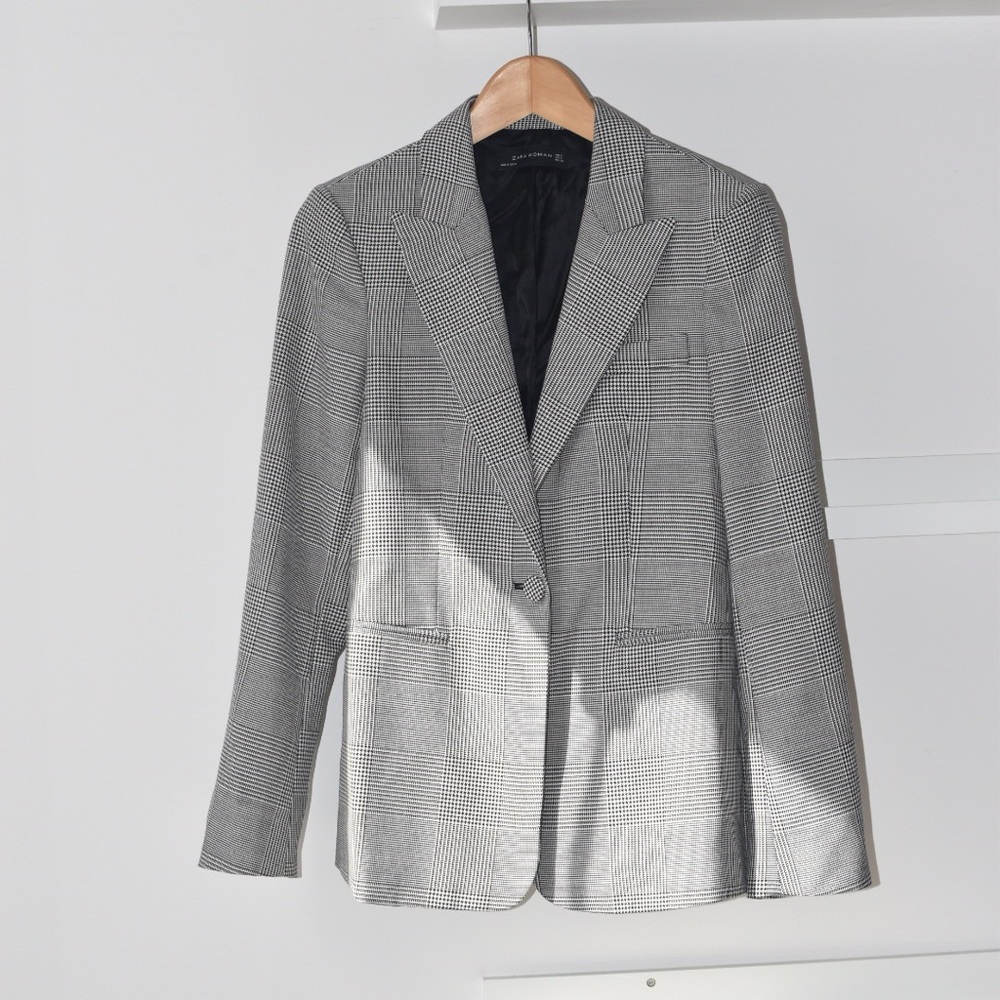 Glen check jacket